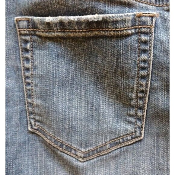 Caslon Skirt 2 Denim Raw Hem Pockets Stretch Mildly Distressed - Picture 11 of 12